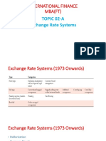 International Finance Mba (FT) : Topic 02-A Exchange Rate Systems
