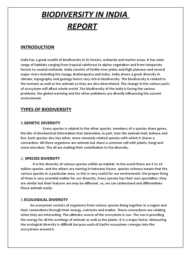 Biodiversity Challenges in India | PDF | Biodiversity | Ecosystem