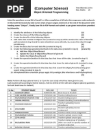 S20 CS-103 CS-106 Object Oriented Programming - Midterm