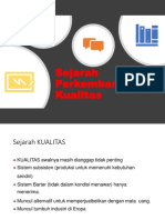 Sejarah Perkembangan Kualitas