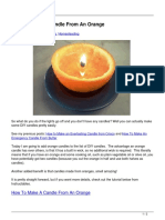 How To Make A Candle From An Orange