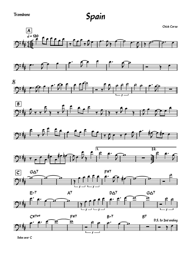 A Musical Exploration of Trombone, Spain and Chick Corea | PDF
