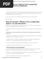 How To Answer "What Is Your Leadership Style - " (Interview Question) - Career Sidekick