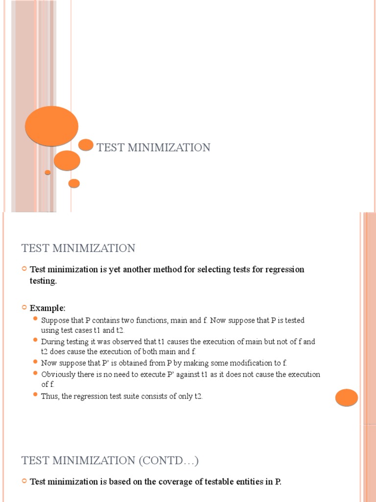 Test Minimization for Regression Testing | PDF