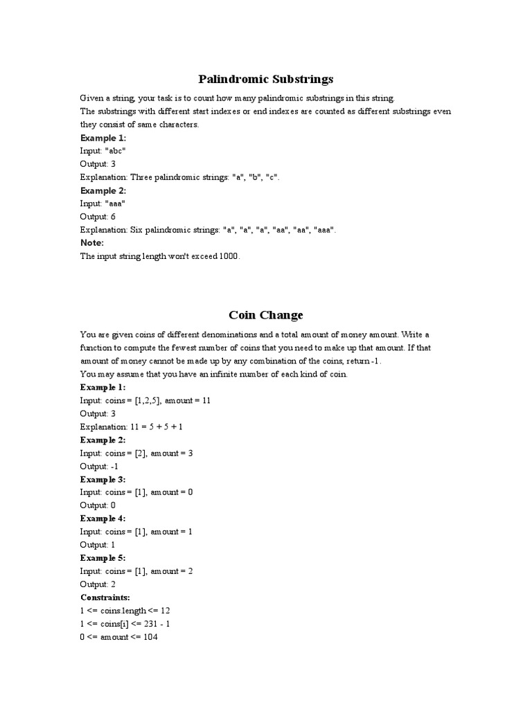 Count Palindromic Substrings | PDF