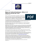 03-10-08 OEN-Memo To Federal Employees - When Is It Ethical To