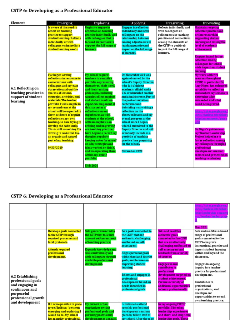 Professional Development in Education | PDF | Teachers | Goal