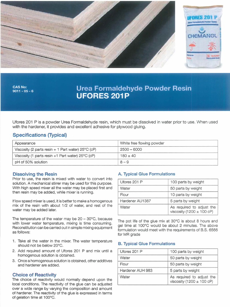 TDS 5 Urea Formaldehyde Powder Resin PDF
