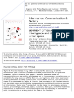 Information, Communication & Society: To Cite This Article: Mike Crang & Stephen Graham (2007) SENTIENT CITIES Ambient