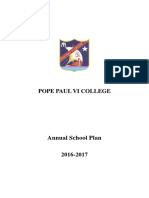 Pope Paul Vi College: Annual School Plan