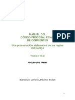 Manual Del Código Procesal Penal de Corrientes - Adolfo Luis Tamini