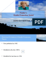 Pender's Health Promotion Model: Siska Evi Martina, Mns