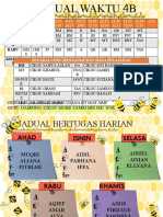 Jadual Waktu Kelas Jadual Bertugas 4B