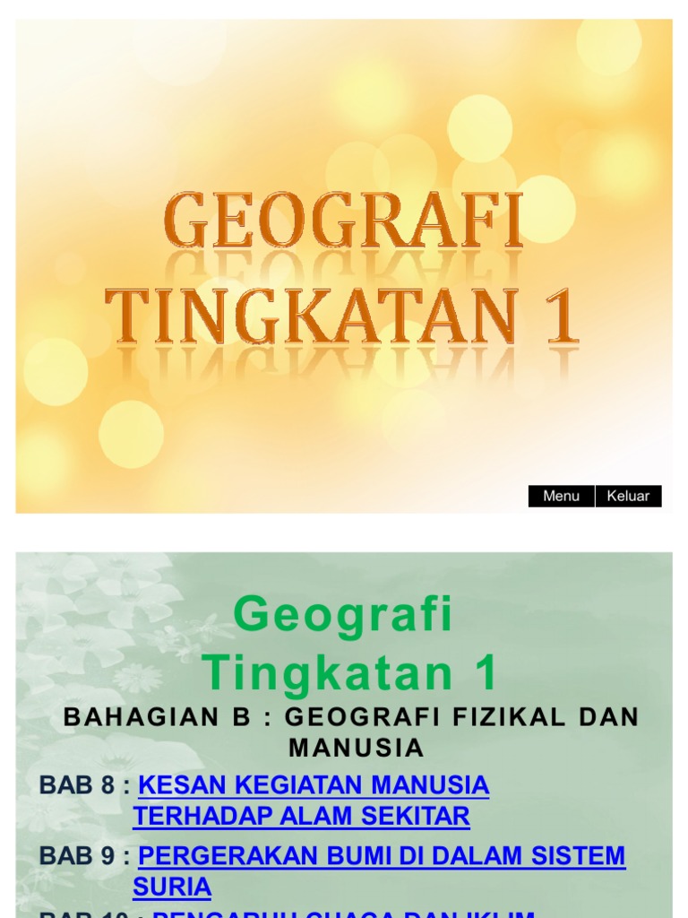 Geografi Tingkatan 1 Bab 8 10 | PDF