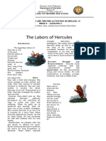 The Labors of Hercules: Reading Text and Writing Activities in English 10 Week 8 - Quarter 2