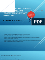 Management Accounting Prof. Ben Gallevo "Production Method" - Bad Debts
