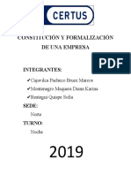 Monografía Final de Constitución y Formalización de Una Empresa