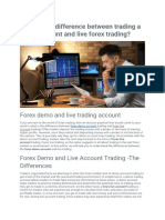 What Is The Difference Between Trading A Demo Account and Live Forex Trading