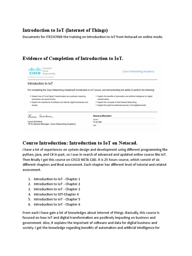 Introduction To Iot (Internet of Things) | PDF | Internet Of Things ...