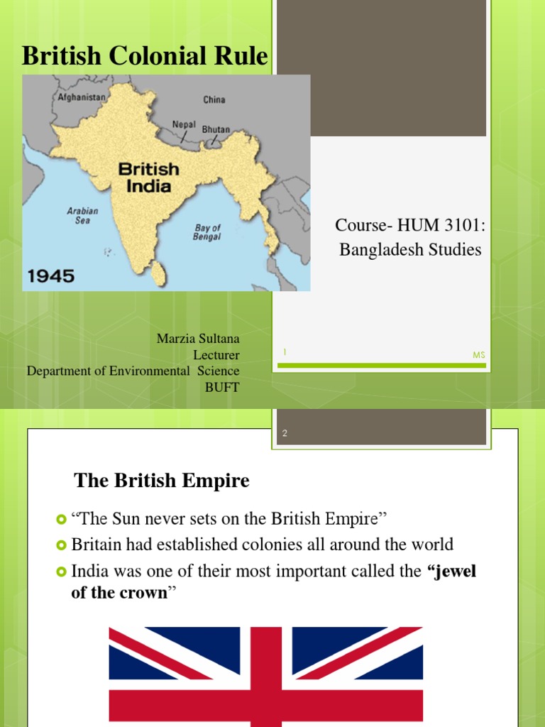 British Colonial Rule: Course-HUM 3101: Bangladesh Studies | PDF ...