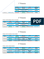 Horarios Primaria Plan de Adaptación