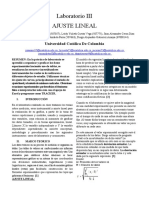 Ajuste Lineal LABORATORIO III