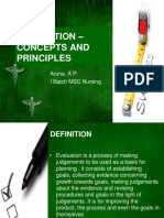 Evaluation Concept & Principles