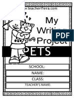 Student writing project on pets for TeacherFiera