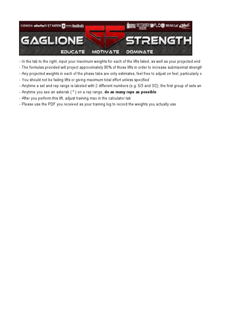 Novice Strength Program PDF Weight Training Strength Training