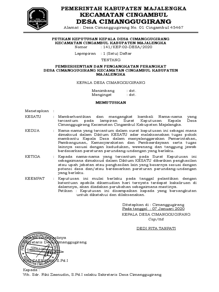 02 Sk Perangkat Desa Pdf