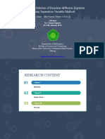 Analytical Solution of Reaction-Diffusion Equation Using Separation Variable Method