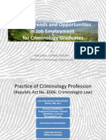 Current Trends and Opportunities For Criminology Graduates