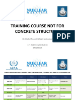 NDT Training for Concrete Structure Inspection in Sri Lanka Dec 2018