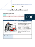 #8.2 The Labor Movement: Name: Date