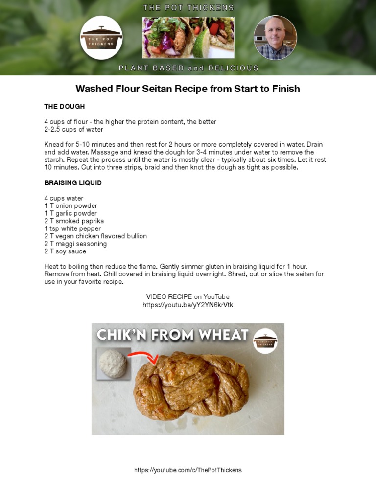 TPT Washed Flour Seitan From Start To Finish PDF