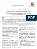 Distributed Generation a Definition