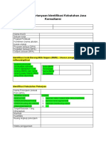 Formulir Pertanyaan Identifikasi Kebutuhan Jasa Konsultansi