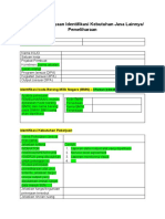 Formulir Pertanyaan Identifikasi Kebutuhan Jasa Lainnya Pemeliharaan