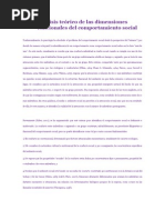 Análisis teórico de las dimensiones funcionales del comportamiento social