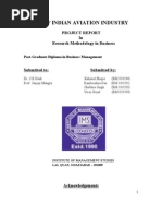 Study of Indian Aviation Industry: Project Report in Research Methodology in Business