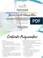 Certificado Yarnira Velásquez