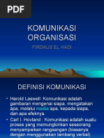 Download KOMUNIKASI ORGANISASI 1 by Firdaus El Hadi SN50627246 doc pdf