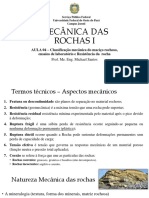 04 - Classificação Maciço Rochoso, Ensaios de Laboratório e Resistencia Das Rochas MECÂNICA DAS ROCHAS I