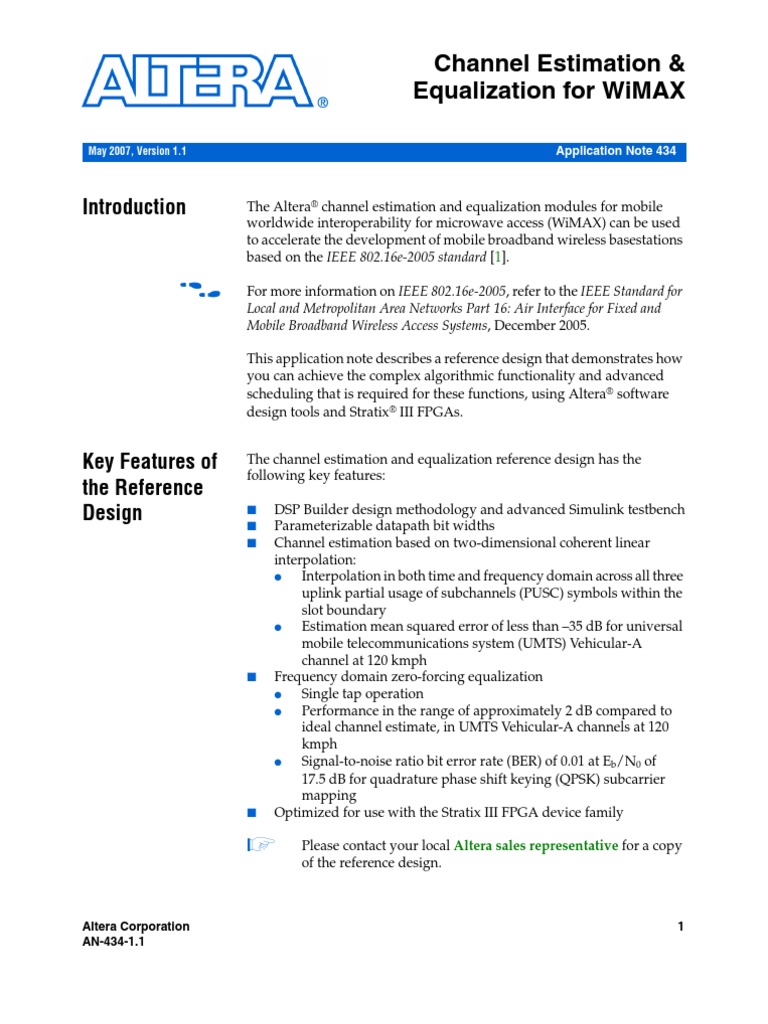 Channel Estimation & Equalization For Wimax | PDF | Orthogonal ...
