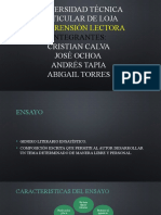 El Ensayo, Textos Dramáticos y El Verbo.