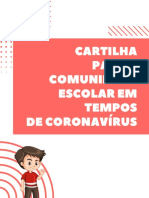 Cartilha para A Comunidade Escolar em Tempos de Coronavírus