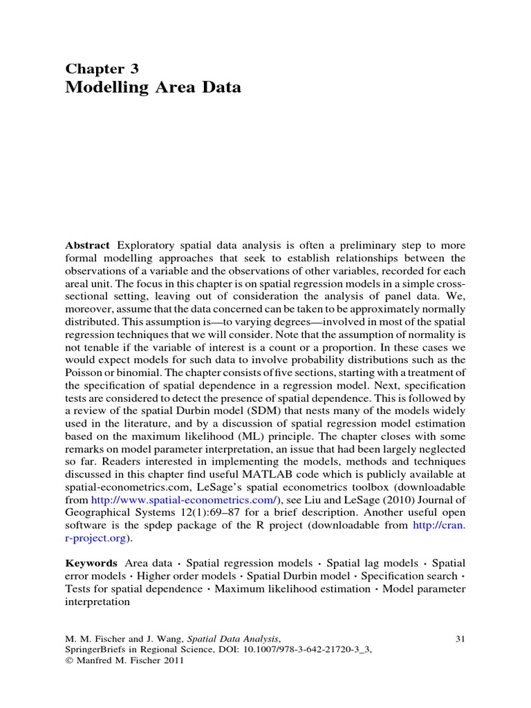Spatial Regression Models Explained | PDF | Ordinary Least Squares ...