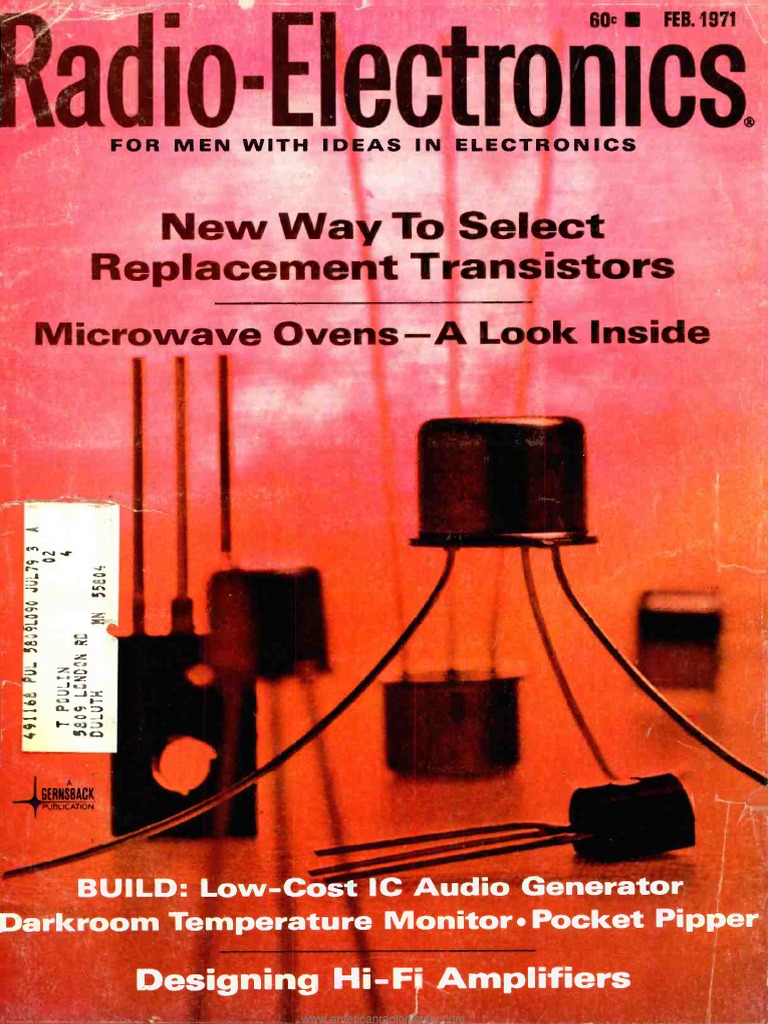 Radio Electronics 1971 02 PDF Television Microwave