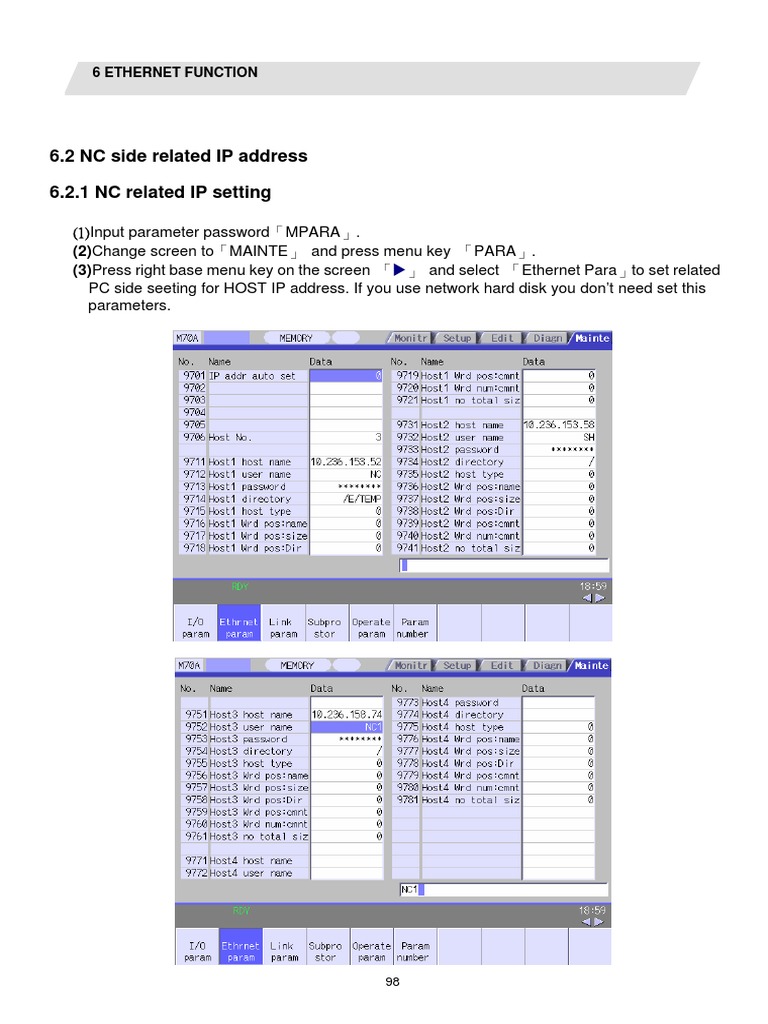 Ethernet Function Setup Guide | PDF | Ip Address | File Transfer Protocol