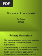 Disorders of Hemostasis